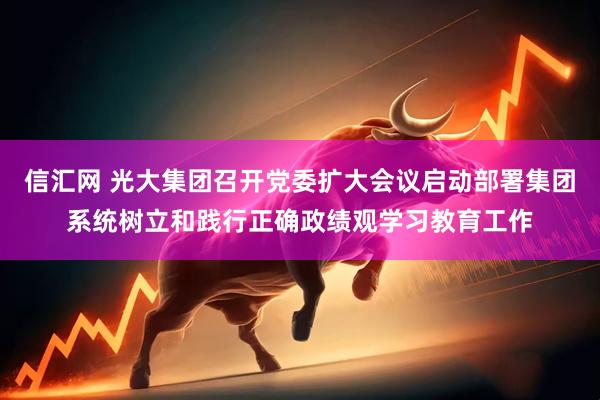 信汇网 光大集团召开党委扩大会议启动部署集团系统树立和践行正确政绩观学习教育工作